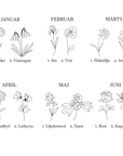 Halskæde med fødselsblomst